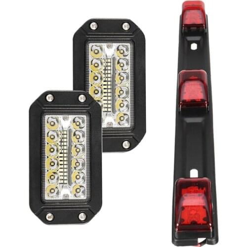 For 14 inch truck brakes, rear center LED lights, 12V operation lights, embedded work lights, 26 led bulbs