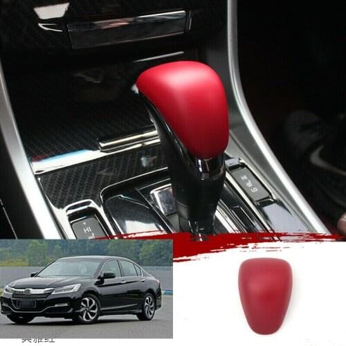 FOR Honda Accord 9 9.5th 2014-2017 red car interior Gear shift knob cover trim