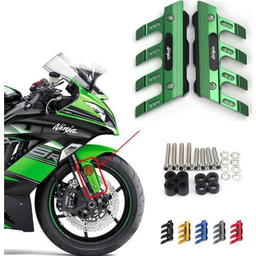 For KAWASAKI ninja ZX6RR ZX6R ZX-6R/ABS ZX9R ZX-9R Motorcycle CNC Accessories Mudguard Side Protection Block Front Fender Slider