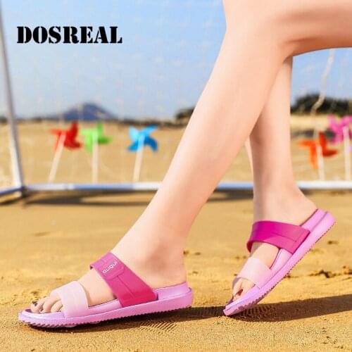 DOSREAL Summer Women Slippers Soft Sole Home Bathroom Non Slip Casual Girl Beach Vacation Fashion Summer Shoes Jelly Sandals