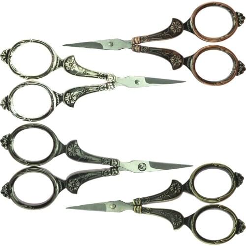 European Vintage Style Stainless Steel Sewing Scissors Cloth Fabric Cutting
