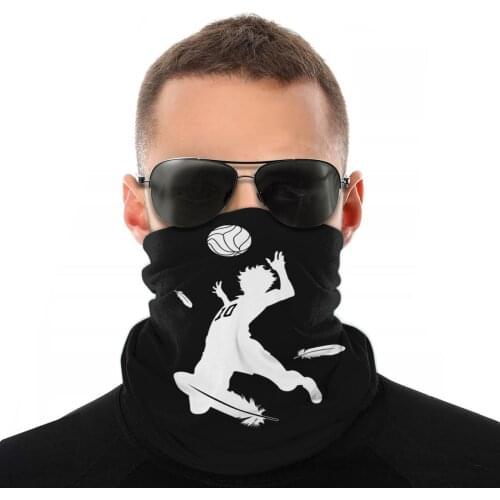Haikyuu!! Hinata Spike Scarves Neck Face Mask Unisex Halloween Tube Mask Neck Bandanas Dustproof Headband Biking Hiking