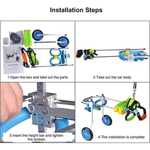 Upgrad SIZE Pet Wheelchair/Paralyzed Pet Wheelchair/General Paralysis Dog Scooter/Disabled Dog Rehabilitation Wheelchchair