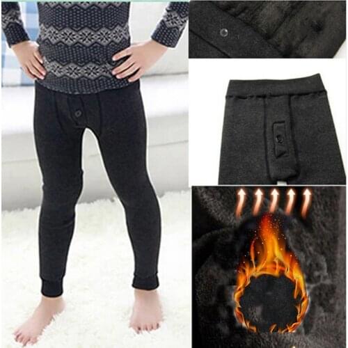 2021 Autumn Winter Boys Leggings Long Children Warm Elastic Kids Pants Plus Velvet Leggings Boy Thermal Underwear for 2-14 Years