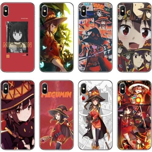 Megumin Konosuba Anime Accessories Phone Case For Xiaomi Mi 11 Note 10 10T 9 9T 8 Pro A2 Lite A3 A1 Poco F1 F2 M3 X3 NFC