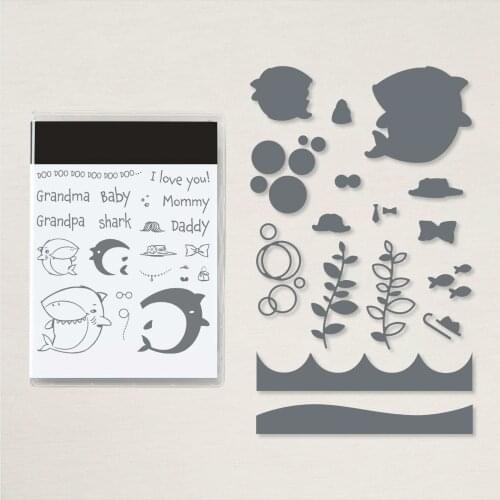 Shark Metal Cutting Dies and Stamps For Scrapbooking Dies Craft Stencil Embossing Craft Supplies New Cutting Dies