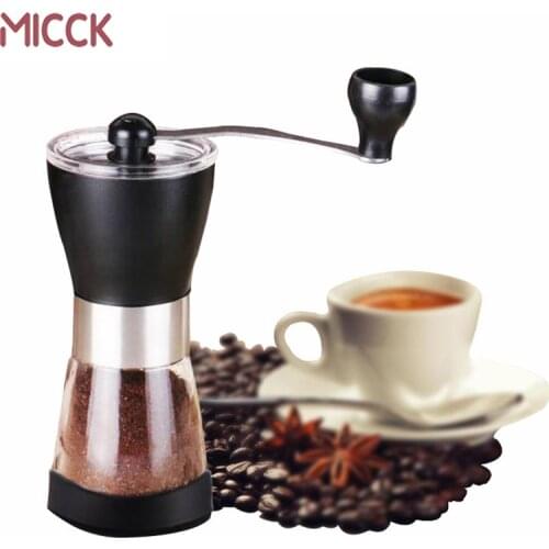 MICCK Manual Coffee Grinder Ceramic Core Coffee Hand Mill Coffeeware Coffee Beans Pepper Spice Grinder Portable Grinder Machine