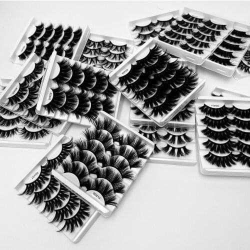 5 Pairs 3D Mink Lashes False Eyelashes Natural Long Thick Eyelash Extensions Handmade Fluffy Eye Lashes Eye Makeup Beauty