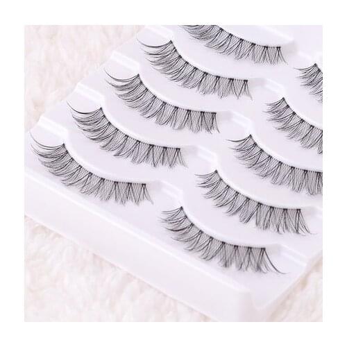 2015 New 5 Pairs Top Quality Cotton Stalk Black long thick false eyelashes fake eye lashes Free shipping