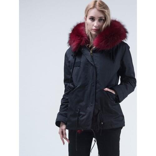 Parkas Jackets With Real Fur Collar For Women Long Black Winter Thick Warm Russian Style Detachable Faux Fur Lined Coats Female