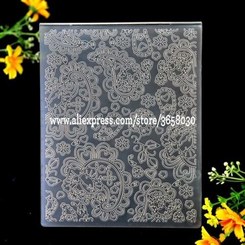 Heart Flowers Plastic Embossing Folder For Scrapbook DIY Album Card Tool Plastic Template 12.1x15.3cm 8071051