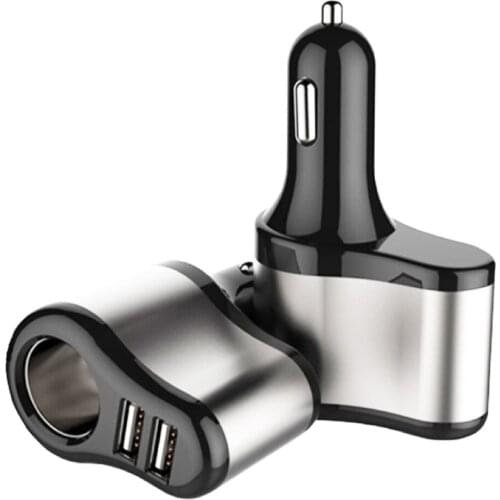 Dual USB Electronic Cigarette Lighter Car Lighter Charger Socket Splitter Adapter 3.1A Charger for IPhone Phone 12V-24V