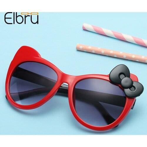 Elbru Baby Fashion Cute Sunglasses Colorful Eyewear For Boys And Girls Vintage Children Sungshades Lovely Bowknot Sun Glasses