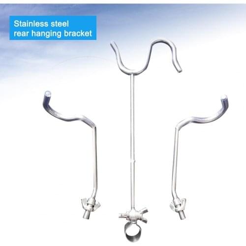 Rear Hanging Fishing Rod Holder Bright Surface Thicken Texture Stainless Portable Lightweight Hands Free Gear for Outdoor