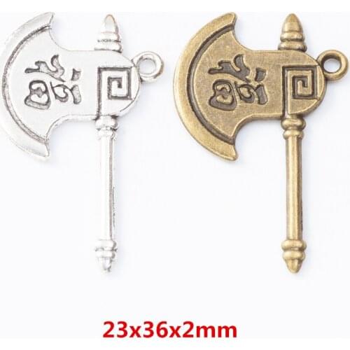 25 pieces of retro metal zinc alloy ax Pendant for DIY handmade jewelry necklace making 8091