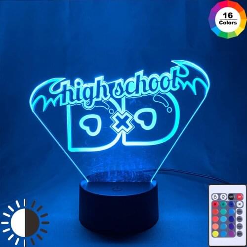 3D LED Anime High School DxD Night Light for Dorm Decoration Atmosphere Color Changing Led Gift Bedroom Table Lamp