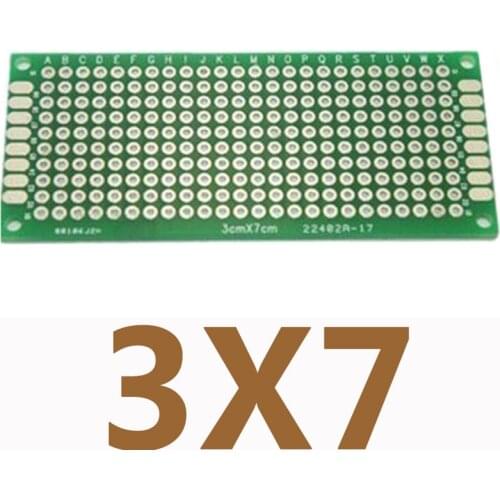5pcs/lot 3 x7cm Double Side Prototype PCB 3*7 Proto Board For Arduino