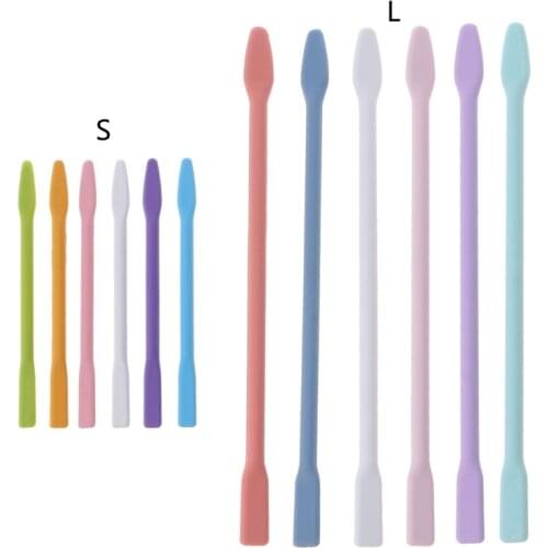 6Pcs Silicone Stir Stick Mixing Resin Stirring Rods Liquid Paint Epoxy DIY Craft B36D