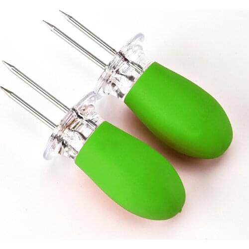 7 PCS 6 PCS Recyclable Stainless Steel Corn Holders Barbecue Accessories Grill Tools Kitchen BBQ Food Skewers Hot Dog Meat Forks