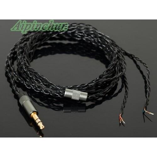 Aipinchun 3.5mm 3-Pole Jack DIY Earphone Cable Headphone Repair Replacement LC-OFC Wire Upgrade Cord