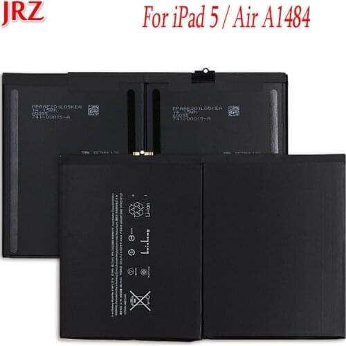 JRZ 8827mAh For iPad 5/ Air Tablet Battery A1484 A1474 1475 For iPad 5 /Air Replacement Laptop Batteries