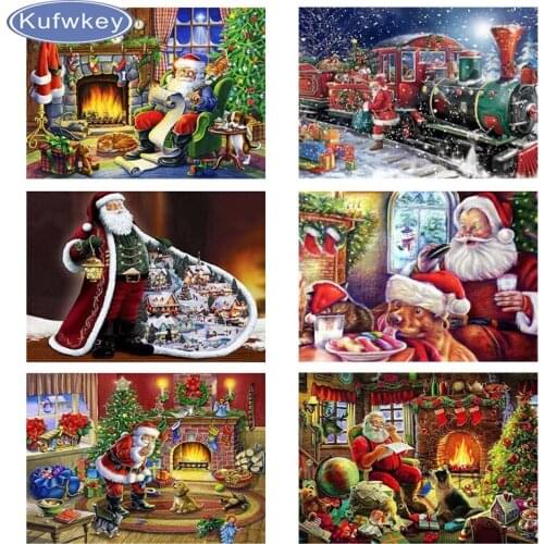 Santa Claus Diamond Mosaic,Full,square,round,Diamond Embroidery,snow,5D picture Diamond Painting,Stitch Cross,Christmas gift