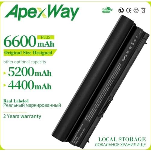 Apexway 6C 11.1V 6000mAh New RFJMW Laptop Battery For DELL Latitude E6320 E6330 E6220 E6230 E6120 FRR0G KJ321 K4CP5 J79X4 7FF1K