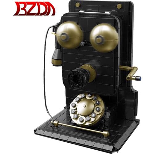 BZDA Retro Classic Telephone MOC ideas Nostalgic Classic Camera Models Building Blocks Has collection value Gifts kids Toys Gift