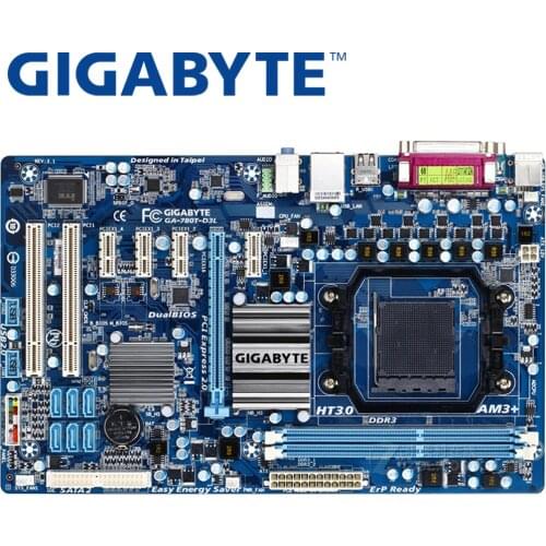 GIGABYTE GA-780T-D3L Desktop Motherboard 760G Socket AM3+ DDR3 16G ATX For AMF FX/Phenom II/Athlon II Original Used Mainboard