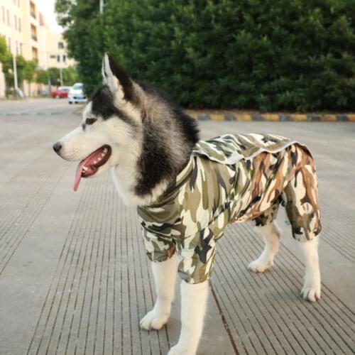 Big Dog Raincoat Large Dog Clothes Waterproof Clothing Samoyed Husky Labrador Golden Retriever Clothes Pet Outfit Junmpsuit