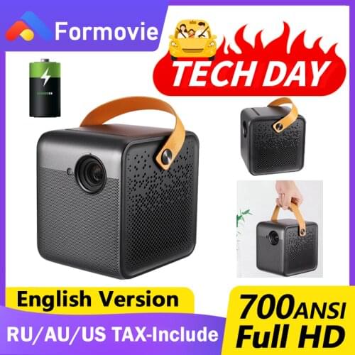 Fengmi Smart 1080P Projector 700ANSI Lumens DLP Android Wifi Support 4K Projector Built-in Battery Home Home Theater Beamer