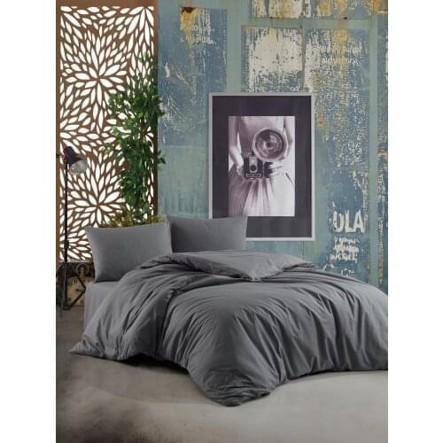WEEKEND HOME, King Size Duvet Cover Set / ANTRASİT GREY