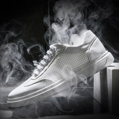 Summer Air-permeable Small White Shoes Mens Shoes Korean Edition Trend British Boardboard Shoes Mens Leisure Shoes