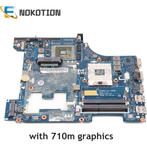 NOKOTION QIWG6 LA-7988P Mainboard for Lenovo G580 Laptop motherboard HM76 DDR3 710m graphics full test