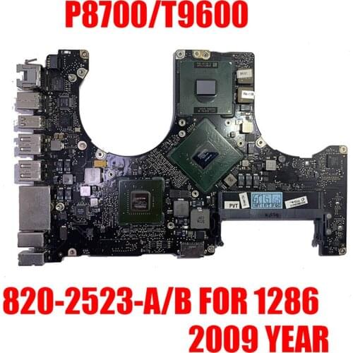 P8700/T9600 661-5212 A1286 Motherboard Logic Board for Macbook Pro 15\" A1286 2009 Year 2.53ghz/2.8ghz Motherboard 820-2523-B/A