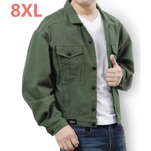 Plus size 10XL 9XL 8XL 7XL 6XL 5XL 4XL 3XL spring new classic denim brand clothing casual men jean jacket coat male Student