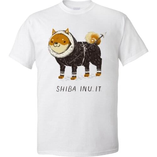 Graphic Men T-Shirt Shiba inu Customized Tops T Shirt Pure Cotton Short Sleeve Ninja Tees Crew Neck Tshirt Drop Shipping