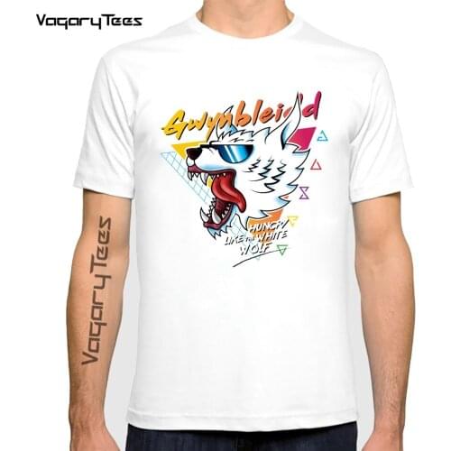 Hungry Like The Punk White Wolf T shirt men Funny T-Shirt Casual Animal Tshirt male Summer Short Sleeve O Neck Tshirt tee Tops