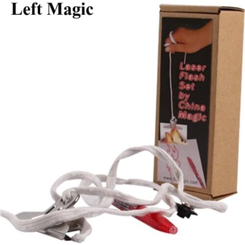 Laser Flash Set Magic Tricks Fire Stage Magic Props Close Up Street Magic Accessories Gimmick Fun Illusion