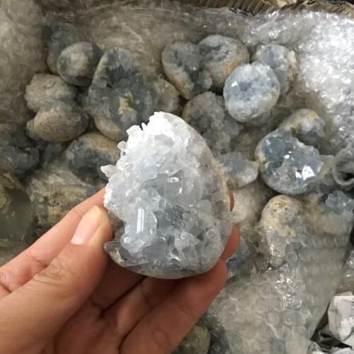 Natural Blue Celestite crystal cluster Mineral Specimen For Decoration
