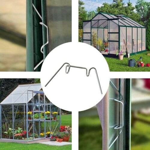 Practical 25PC Stainless Steel Greenhouse Glazing Clips W Clamps Universal & Anti-Severe Weather