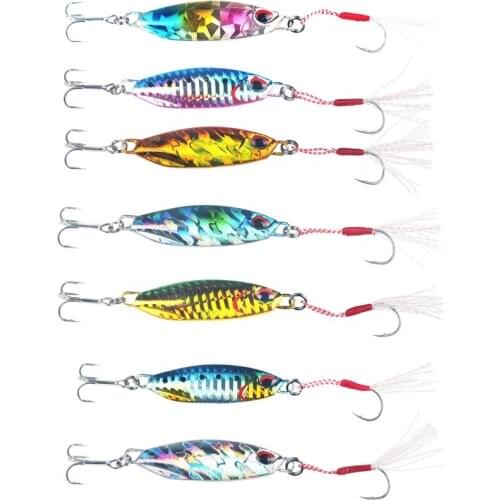7pcs/New Type Fishing Lure STINGER 30g Inshore Jig Hooks Long Casting Saltwater Boat Sea Bass Baits