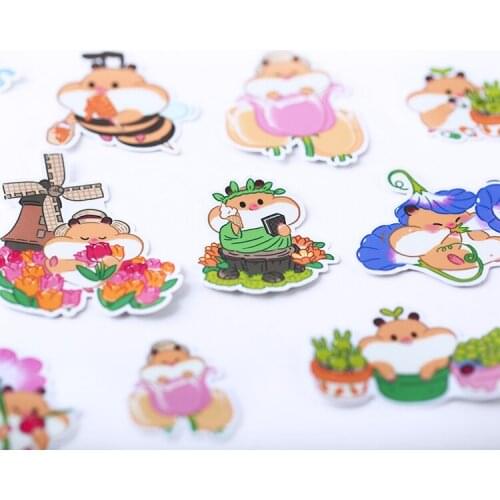 20Pcs Cute Hamster Stickers for Luggage Laptop Skateboard Bicycle Motorcycle Styling Decals Fashion Cool Sticker