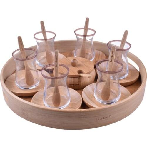 Trend Set Of 6 Tea Set | Environmentally Friendly Bamboo | Home--Tea Set | Made in turkey