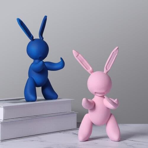 Living Room Office Desktop Machine Rabbit Decoration Creative Cute Animal Resin Crafts
