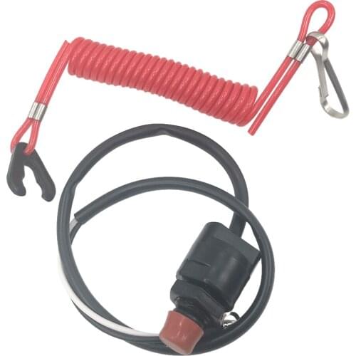 Universal Outboard Kill Cut-Off Switch Key for 2 stroke and 4 Stroke Boat Engines .- with Lanyard - 4.27 Feet Long