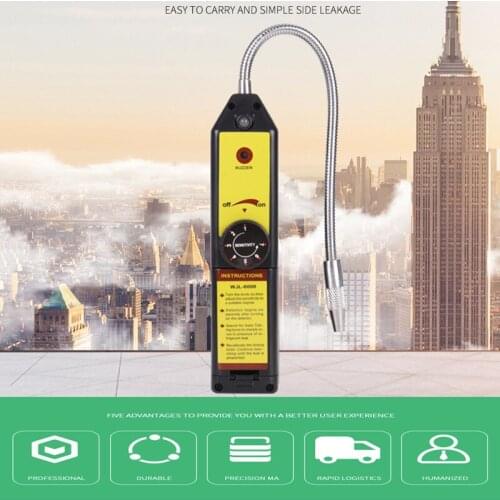 WJL-6000 Freon Leak Detector Halogen Leak Detector Refrigerant Gas HVAC R22 R410A CFCs HFCs Detector High Accuracy Checking Tool