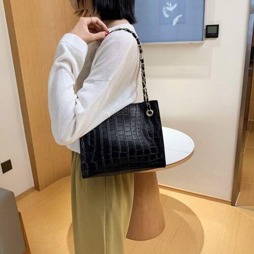 Women Casual Large Capacity Underarm Shoulder Handbags Fashion PU Leather Stone Pattern Female Elegant Shoulder Crossbody Bag