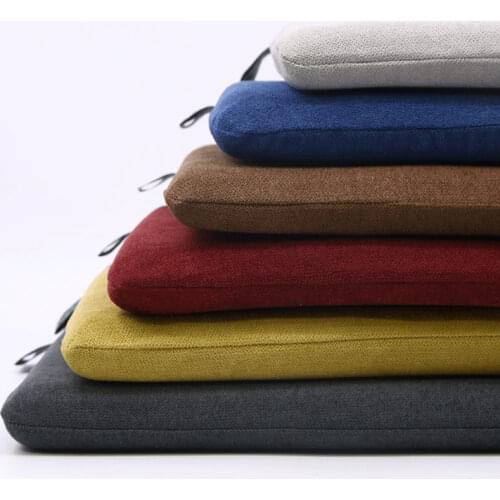 1Pc Imitation Cashmere Square Chair Cushion Stool Seat Elastic Memory Foam Soft Comfortable Home Office Chair Decoration