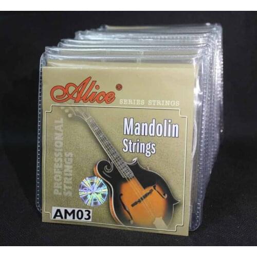 20 Sets Alice-Direct AM03 Stainless Steel Silver Plated Coated Copper Alloy Wound Mandolin Strings Light,(.010 .014 .024 .034)